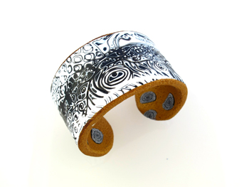 Polymer clay bangle